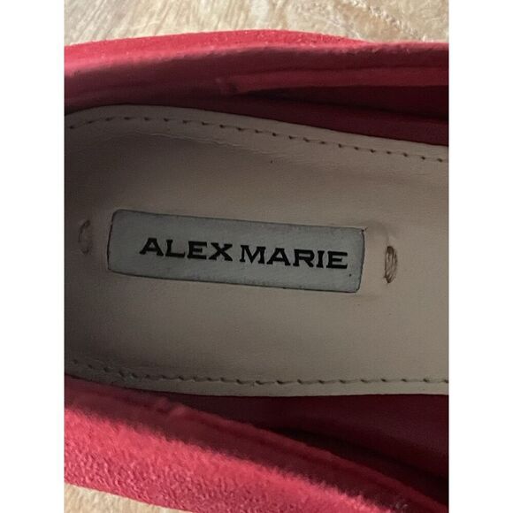 Alex Marie Red Suede Flat Pumps Almond Toe Women’s Size 8.5M - Picture 9 of 9